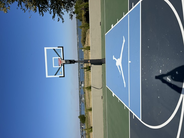 Basketball court detail