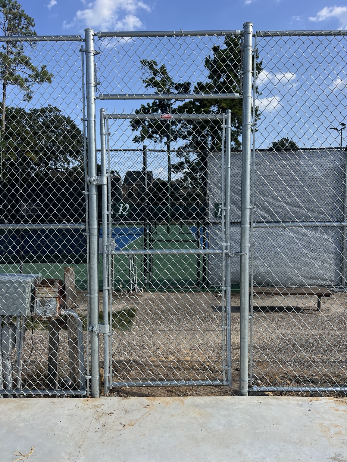 Chain-link gate installation