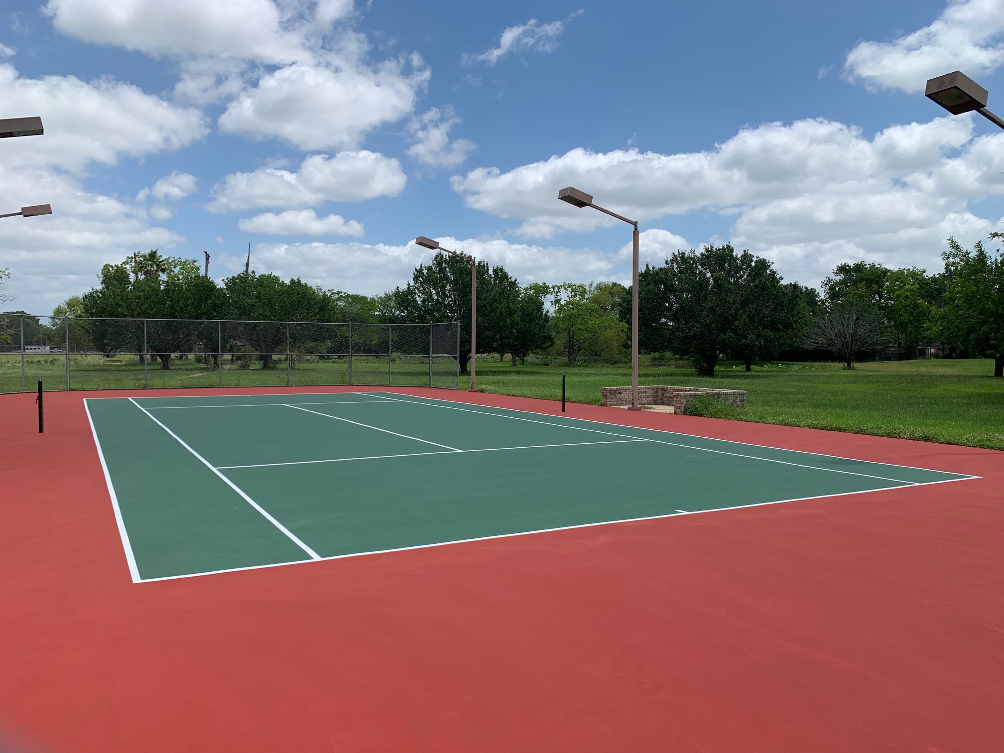 Finished tennis court